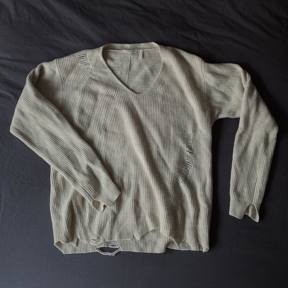 Helmut Lang Distressed Sweater — Size Small